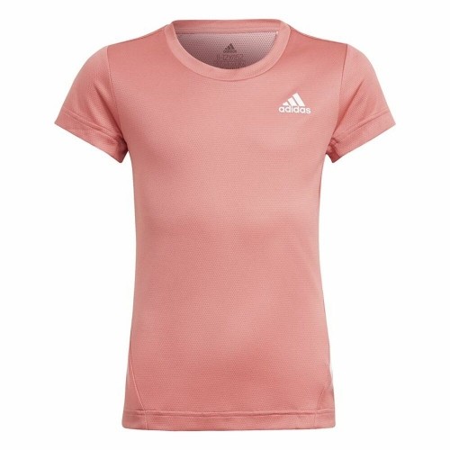 Детский Футболка с коротким рукавом Adidas Aeroready Лососевый image 5