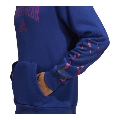 Vīriešu Sporta Krekls ar Kapuci Adidas Reverse Retro Future Icons Zils image 5