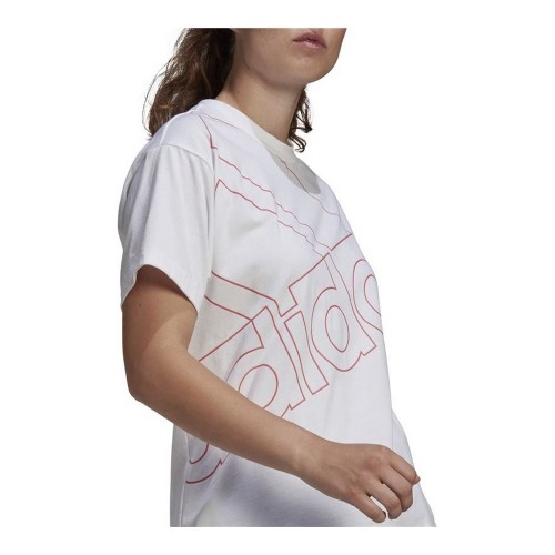 Women’s Short Sleeve T-Shirt Adidas Giant Logo White image 5