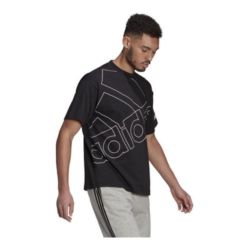 Vīriešu Krekls ar Īsām Piedurknēm Adidas Giant Logo Melns image 5