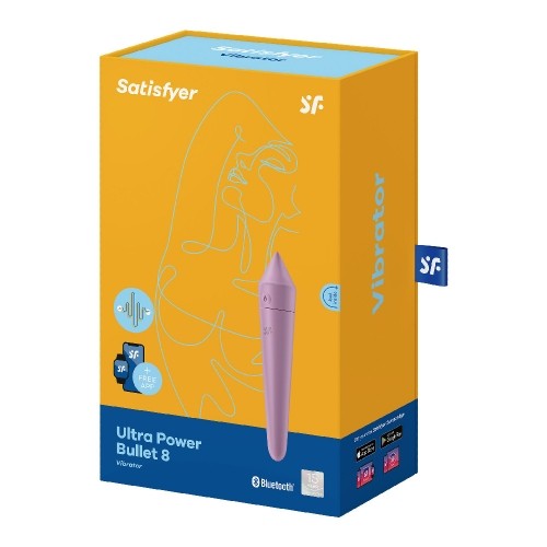 Вибратор в форме пули Ultra Power Satisfyer 8 Лиловый image 5