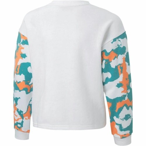 Hoodless Sweatshirt for Girls Puma Alpha Crew G White image 5