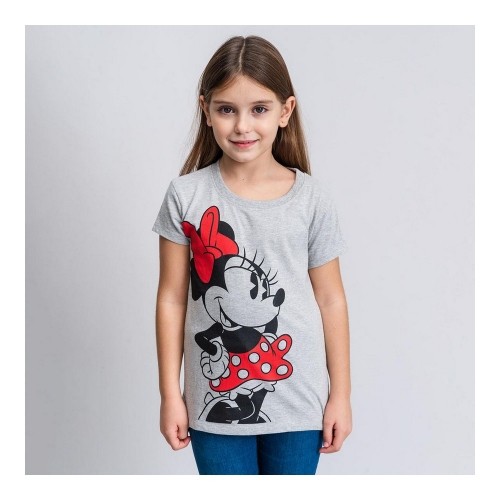 Детский Футболка с коротким рукавом Minnie Mouse Серый image 5