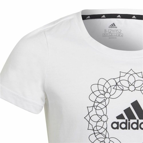 Child's Short Sleeve T-Shirt Adidas Graphic White image 5