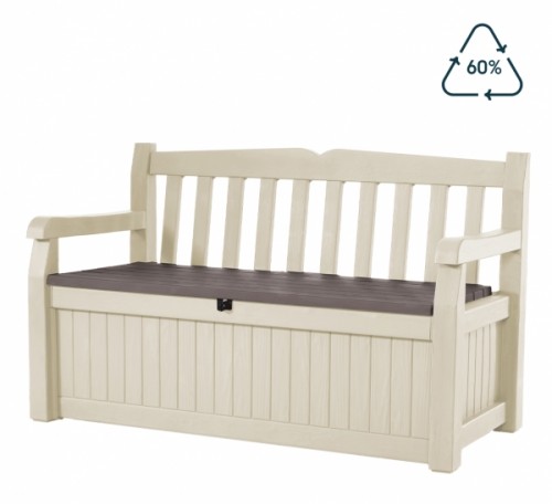 Dārza sols - mantu kaste KETER EDEN GARDEN BENCH 265 L, bēša/brūna image 5