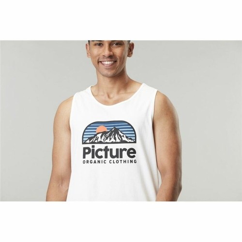 Men's Sleeveless T-shirt Picture Authentic Tank B White image 5