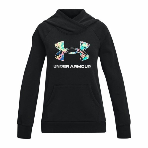 Hooded Sweatshirt for Girls Under Armour Rival Black image 5