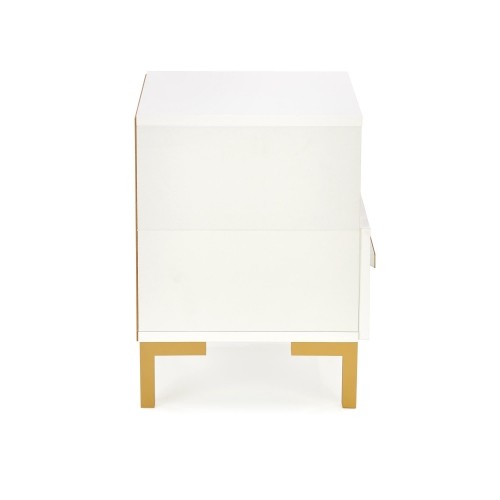 Halmar SILVIA bedside table, white - gold image 5