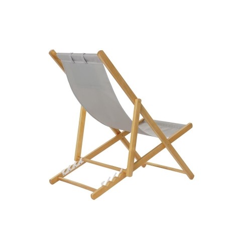 Sun-lounger DKD Home Decor Grey 77 cm 57,5 x 113 x 77 cm Natural (57,5 x 113 x 77 cm) image 5