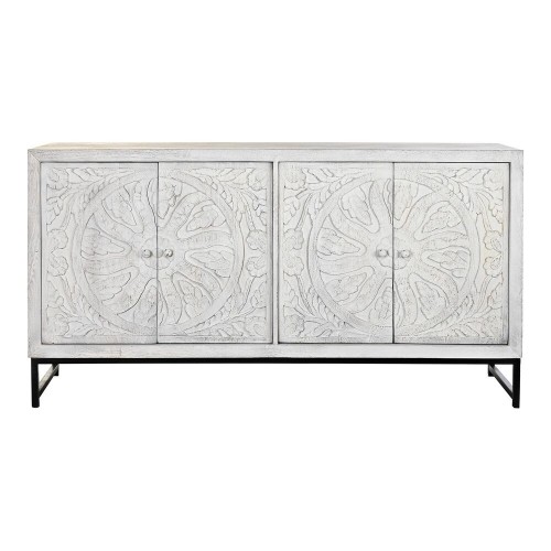 Sideboard DKD Home Decor   White Metal Mango wood 150 x 38 x 80 cm image 5