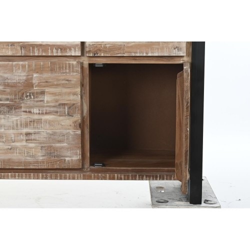 Sideboard DKD Home Decor Natural Black Metal Acacia (140 x 40 x 85 cm) image 5