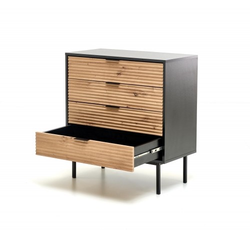 Halmar MURANO KM-2 chest, color: artisan oak/black image 5