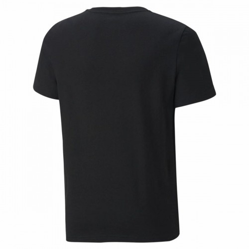 Child's Short Sleeve T-Shirt Puma Essentials+ Two-Tone Logo Black image 5