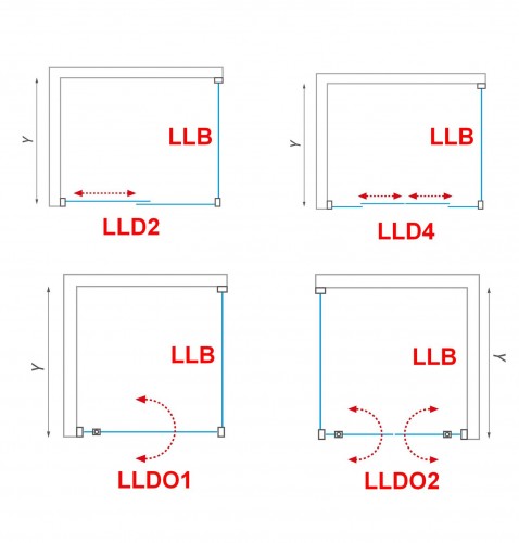 Roth LLB/800 LEGA LINE Brillant/Transparent 553-8000000-00-02 душевая боковая панель image 5