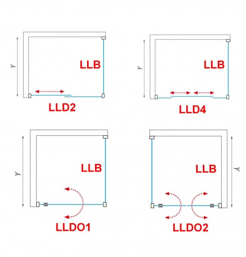 Roth LLB/1000 LEGA LINE Brillant/Transparent 553-1000000-00-02 душевая боковая панель image 5