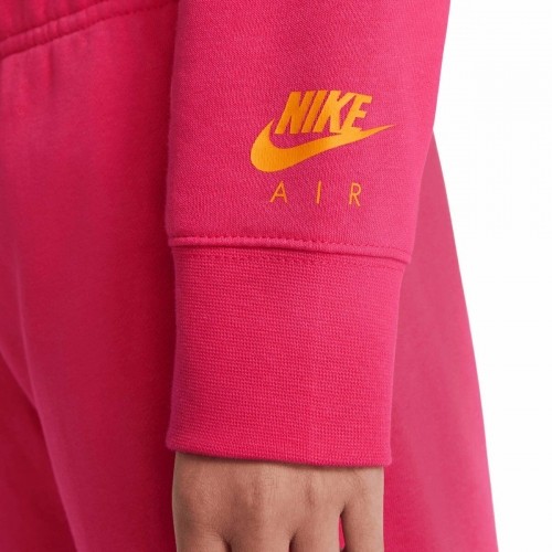 Толстовка с капюшоном для девочек  CROP HOODIE  Nike DM8372 666  Розовый image 5