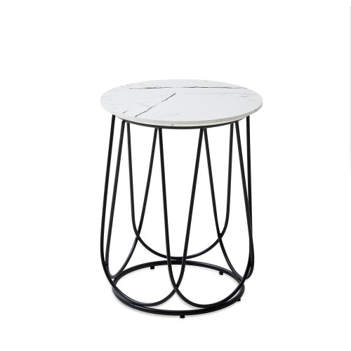 Halmar NUBIRA S coffee table frame - black, top - white marble image 5