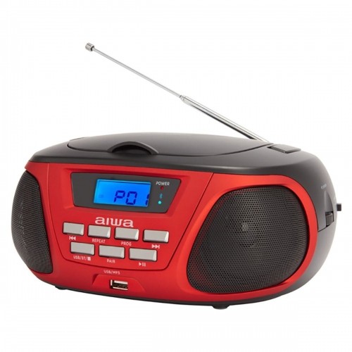 Radio CD Bluetooth MP3 Aiwa BBTU300RD    5W Sarkans Melns image 5