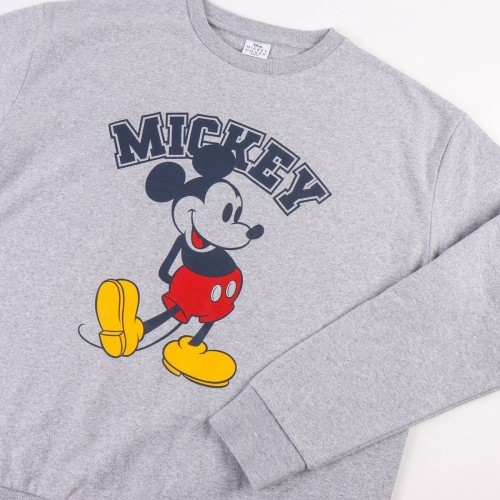 Unisex Sweatshirt without Hood Mickey Mouse Grey image 5