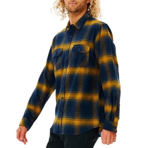 Рубашка с длинным рукавом мужская Rip Curl Count Синий Жёлтый Franela image 5