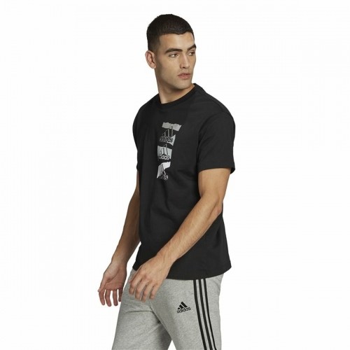 Футболка с коротким рукавом мужская Adidas Essentials Brandlove Чёрный image 5