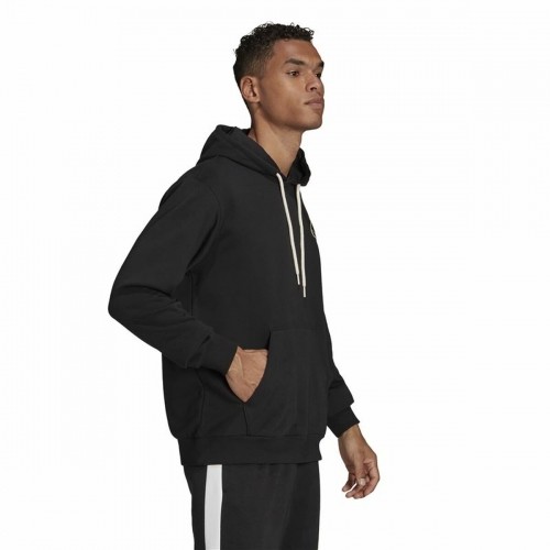 Vīriešu Sporta Krekls ar Kapuci Adidas Essentials Feelcomfy Melns image 5