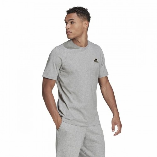 Men’s Short Sleeve T-Shirt Adidas Essentials Feelcomfy Grey image 5
