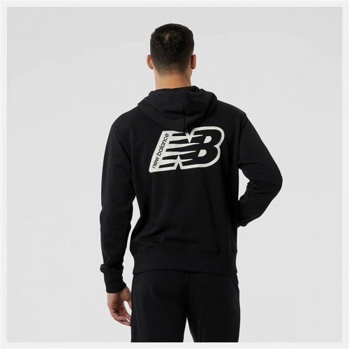 Толстовка с капюшоном мужская New Balance Essentials Fleece Чёрный image 5