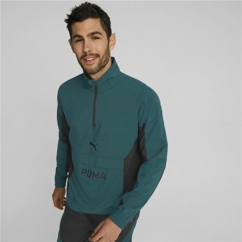 Men’s Sweatshirt without Hood Puma Fit Woven Training Green image 5