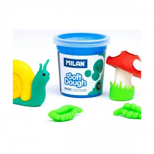 Modelling Clay Game Milan Soft dough 913510B Yellow Blue Multicolour 85 g Vegetable (10 Units) image 5