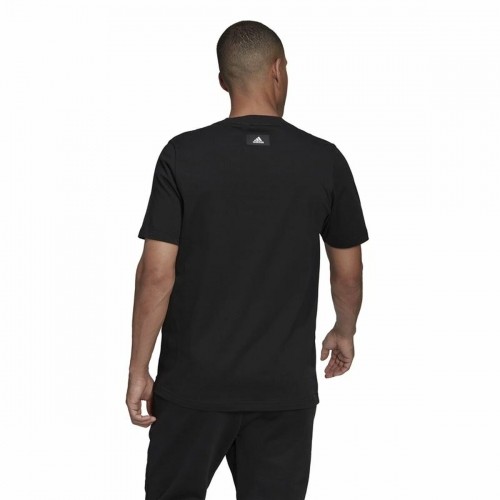 Vīriešu Krekls ar Īsām Piedurknēm Adidas Future Icons Logo Melns image 5