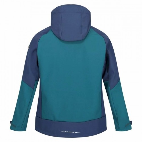 Мужская спортивная куртка Regatta Hewitts VII Синий Зеленый Капюшон image 5