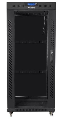 Lanberg 19 inch installation cabinet, standing, 27u 800x1000 black, lcd glass door (flat pack) image 5