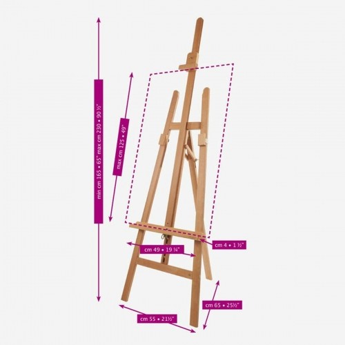 Easel MABEF M13 55 x 230 x 65 cm Wood beech wood image 5