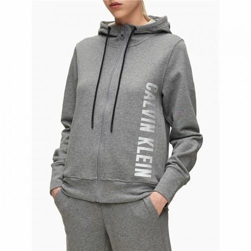 Women's Sports Jacket Calvin Klein Full Zip Dark grey image 5