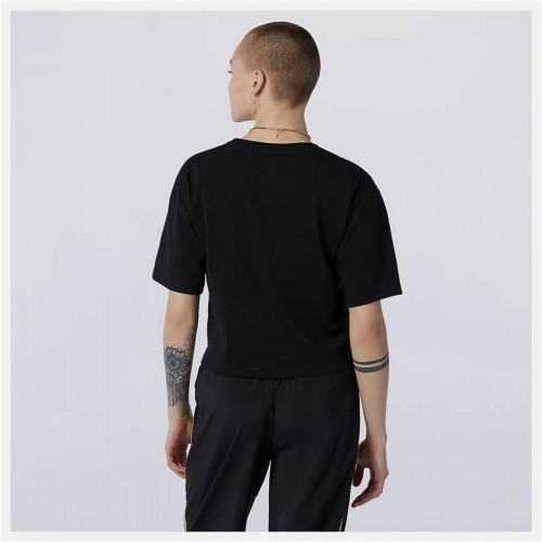 Women’s Short Sleeve T-Shirt New Balance Essentials Athletic Club Boxy Black image 5