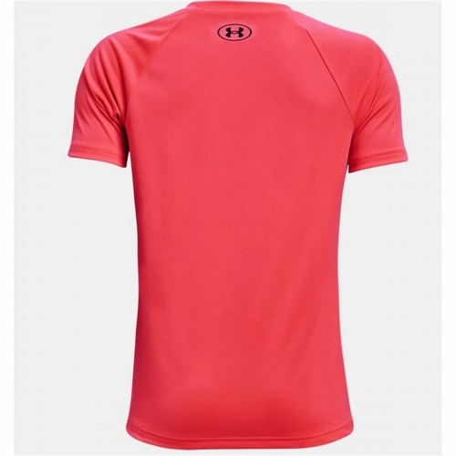 Children’s Short Sleeve T-Shirt Under Armour Tech Hybrid Red image 5
