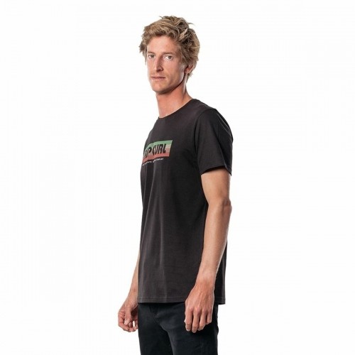 Men’s Short Sleeve T-Shirt Rip Curl El Mama Black Men image 5