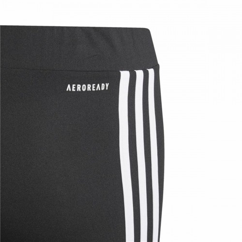 Sports Leggings for Children Adidas Design 2 Move 3 Stripes Black image 5