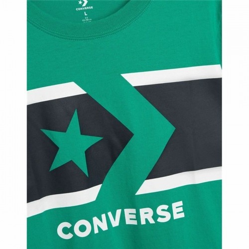 Детский Футболка с коротким рукавом Converse Stripe Star Chevron  Зеленый image 5