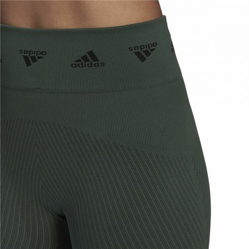 Sieviešu Sporta Zeķubikses Adidas Aeroknit Branded 7/8 Tight Zaļš image 5