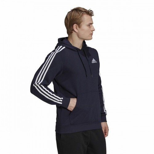 Толстовка с капюшоном мужская Adidas Essentials 3 Stripes Тёмно Синий image 5