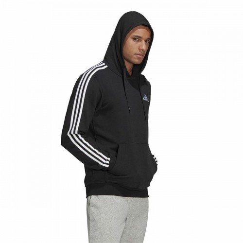 Толстовка с капюшоном мужская Adidas Essentials 3 Stripes Чёрный image 5