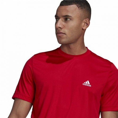 Men’s Short Sleeve T-Shirt  Aeroready Designed To Move Adidas Designed To Move Red image 5