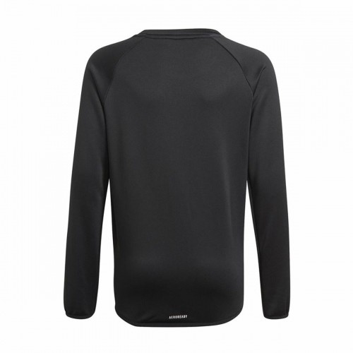 Children’s Sweatshirt without Hood Adidas Designed To Move Big Logo Black image 5