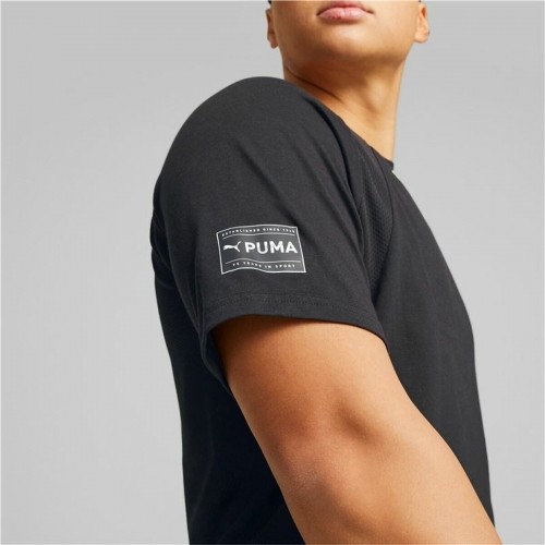 Men’s Short Sleeve T-Shirt Puma Ultrabreathe Triblend Black image 5