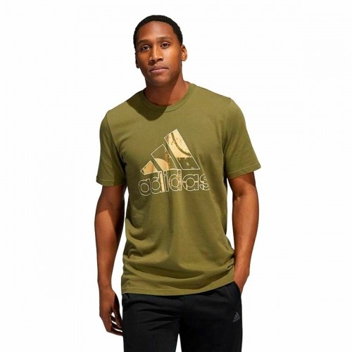 Men’s Short Sleeve T-Shirt Adidas Art Bos Graphic Olive image 5