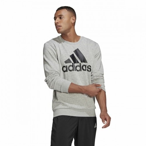 Vīriešu Sporta Krekls bez Kapuča Adidas Essential Big Logo Pelēks image 5