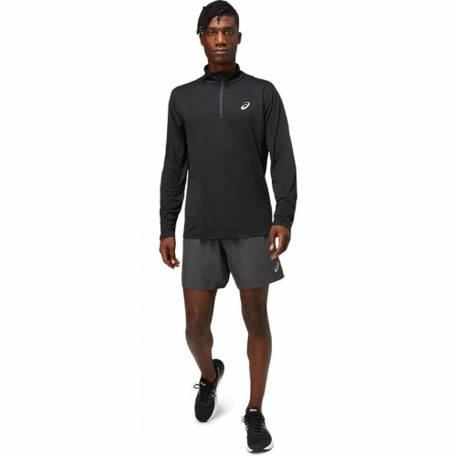 Men’s Long Sleeve T-Shirt Asics Core 1/2 Black With zip image 5