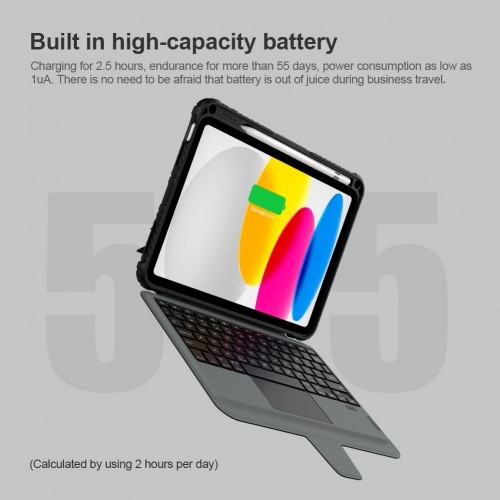 Nillkin Bumper Combo Keyboard Case for iPad 10.9 2022 Black image 5